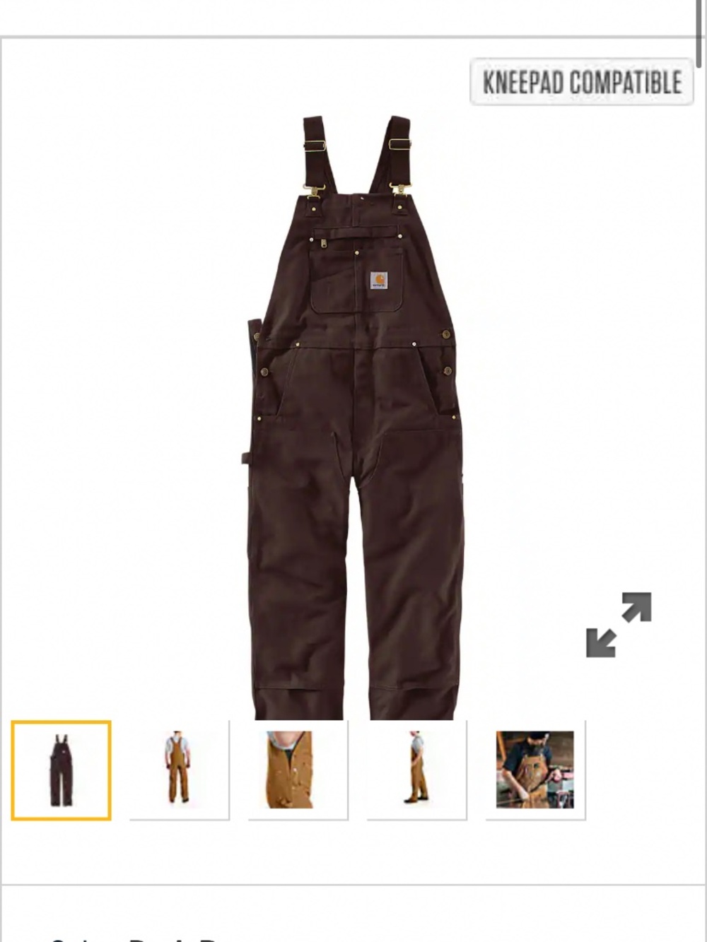 Carhartt Relaxed Fit Duck Bib Overall